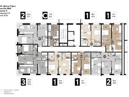 Продается 3-комнатная квартира ЖК DOGMA PARK (Догма парк), литера 19, 68.8  м², 9845280 рублей