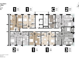 Продается 1-комнатная квартира ЖК DOGMA PARK (Догма парк), литера 18, 47.9  м², 7069466 рублей