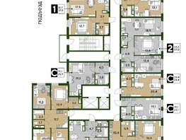 Продается 2-комнатная квартира ЖК DOGMA PARK (Догма парк), литера 21, 66.1  м², 10542950 рублей