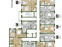 Продается 2-комнатная квартира ЖК DOGMA PARK (Догма парк), литера 21, 66.4 м², 10471280 рублей