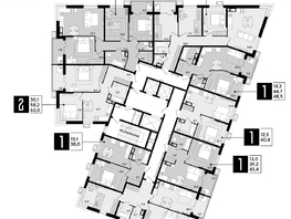 Продается 3-комнатная квартира ЖК Парк Победы 2, литера 21, 94.3 м², 13277440 рублей