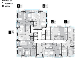 Продается 3-комнатная квартира ЖК Парк Победы 2, литера 21, 79.4 м², 12418160 рублей