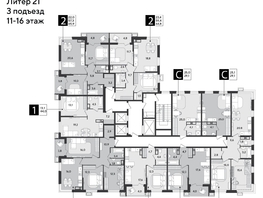 Продается 1-комнатная квартира ЖК Парк Победы 2, литера 21, 44 м², 7770400 рублей