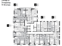 Продается 1-комнатная квартира ЖК Парк Победы 2, литера 21, 44 м², 7761600 рублей