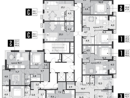 Продается 3-комнатная квартира ЖК Парк Победы 2, литера 21, 79.7 м², 12210040 рублей