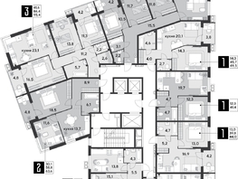 Продается 1-комнатная квартира ЖК Парк Победы 2, литера 28, 49.5 м², 8484300 рублей