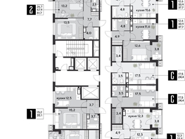 Продается 3-комнатная квартира ЖК Парк Победы 2, литера 28, 84.9 м², 12836880 рублей