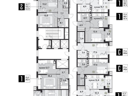 Продается 3-комнатная квартира ЖК Парк Победы 2, литера 28, 85.1 м², 12535230 рублей