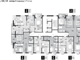 Продается 3-комнатная квартира ЖК Парк Победы 2, литера 31, 92.7 м², 13181940 рублей