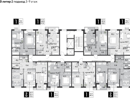 Продается 2-комнатная квартира ЖК Парк Победы 2, литера 30, 70.1 м², 11089820 рублей