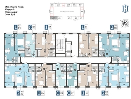 Продается 2-комнатная квартира ЖК Порто-Ново, литера 5, 57.7  м², 8838140 рублей