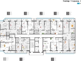 Продается 2-комнатная квартира ЖК Рекорд 2, литера 1, 60.1  м², 12608980 рублей