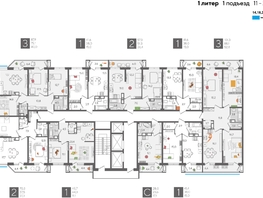 Продается 2-комнатная квартира ЖК Рекорд 2, литера 1, 70.3  м², 14102180 рублей