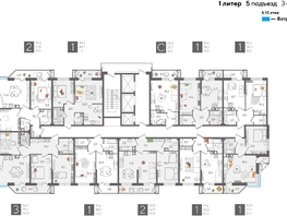 Продается 3-комнатная квартира ЖК Рекорд 2, литера 1, 88  м², 17151200 рублей