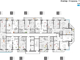 Продается 2-комнатная квартира ЖК Рекорд 2, литера 2, 57.3 м², 11545950 рублей