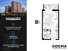 Продается Студия ЖК Самолет, литера 20, 27 м², 5111100 рублей