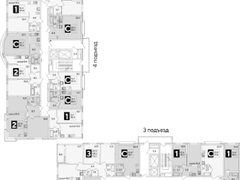 Продается 2-комнатная квартира ЖК Самолет, литера 55, 61  м², 9430600 рублей