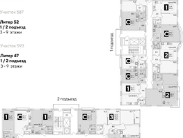 Продается 2-комнатная квартира ЖК Самолет, литера 52, 61.4  м², 9811720 рублей