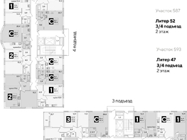 Продается 2-комнатная квартира ЖК Самолет, литера 52, 59.6  м², 9559840 рублей