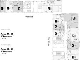 Продается 2-комнатная квартира ЖК Самолет, литера 54, 59.6  м², 9035360 рублей