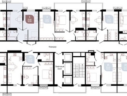 Продается 1-комнатная квартира ЖК Отражение, 1 очередь литера 1, 38 м², 5186700 рублей