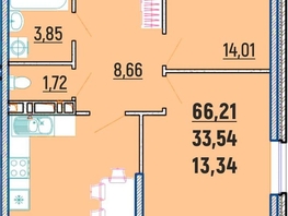 Продается 2-комнатная квартира ЖК Клубный дом Агой, 66.21 м², 11917800 рублей