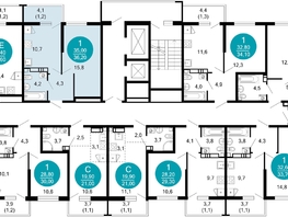 Продается 1-комнатная квартира ЖК Лестория, дом 1, 36.2 м², 15537040 рублей