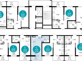 Продается 1-комнатная квартира ЖК Лестория, дом 1, 21  м², 12306000 рублей