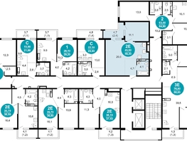 Продается 1-комнатная квартира ЖК Лестория, дом 5, 48.3  м², 19117140 рублей