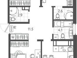 Продается 3-комнатная квартира ЖК Все Свои VIP, литера 3, 89.2 м², 21631000 рублей