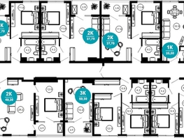 Продается 2-комнатная квартира АО Нескучный сад, корпус 1, 38.2 м², 37149580 рублей