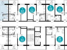 Продается 2-комнатная квартира ЖК Флора, 4 этап, 42.2 м², 18409240 рублей