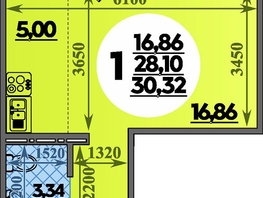 Продается Студия ЖК Восточный, литера 48, 30.32 м², 5134000 рублей