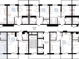 Продается 2-комнатная квартира ЖК Отражение, 2 очередь литера 3, 69  м², 7995600 рублей