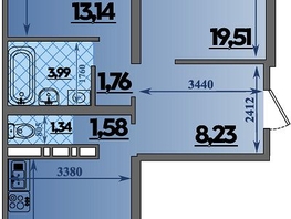Продается 2-комнатная квартира ЖК Город у моря, литера 8, 66.72 м², 10221504 рублей