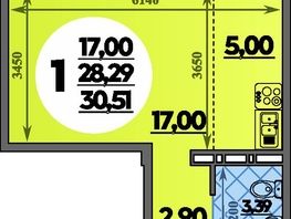 Продается Студия ЖК Молодежный 2, литера 14, 30.51  м², 4579551 рублей
