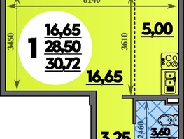 Продается Студия ЖК Молодежный 2, литера 14, 30.72 м², 4457472 рублей