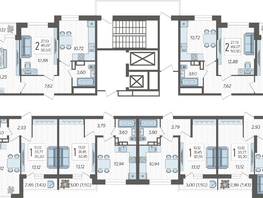 Продается 2-комнатная квартира ЖК Смородина, литера 12, 51.79 м², 6939860 рублей