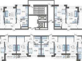 Продается 2-комнатная квартира ЖК Смородина, литера 11, 49.76 м², 6807168 рублей
