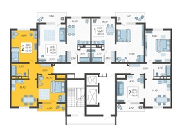 Продается 2-комнатная квартира ЖК Горный квартал, литера 6, 60.4 м², 17902560 рублей