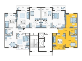 Продается 2-комнатная квартира ЖК Горный квартал, литера 6, 60.4 м², 18391800 рублей