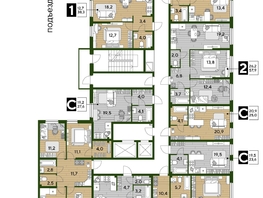 Продается 2-комнатная квартира ЖК DOGMA PARK (Догма парк), литера 21, 60.6 м², 9296040 рублей