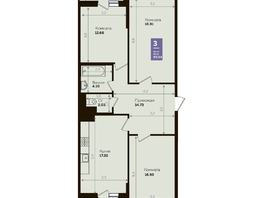 Продается 3-комнатная квартира ЖК Левада, литера 8, 86.9 м², 8795791 рублей