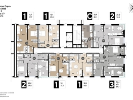 Продается 1-комнатная квартира ЖК DOGMA PARK (Догма парк), литера 19, 47.1  м², 8190690 рублей