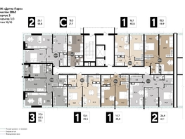 Продается 1-комнатная квартира ЖК DOGMA PARK (Догма парк), литера 19, 46.9  м², 7804160 рублей