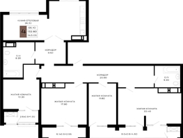 Продается 4-комнатная квартира ЖК Сердце, 143.05 м², 61511500 рублей
