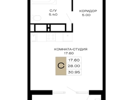 Продается ЖК Сердце, 30.95 м², 13772750 рублей