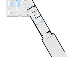 Продается 2-комнатная квартира ЖК Фонтаны, литер 19, 86.22 м², 14657400 рублей