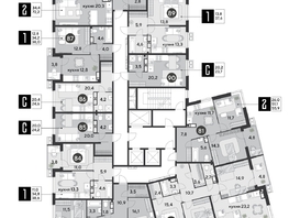 Продается 1-комнатная квартира ЖК Парк Победы 2, литера 6, 38.6  м², 6376720 рублей
