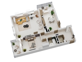 Продается 2-комнатная квартира ЖК Золотой Берег, литер 2, 97.37 м², 16737903 рублей